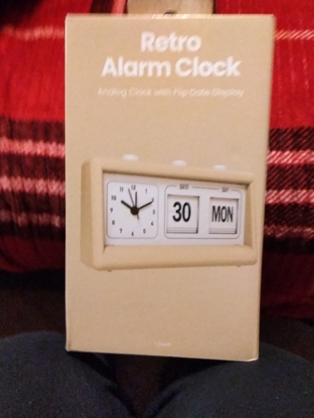Etro Retro Alarm Clock in Beige and White